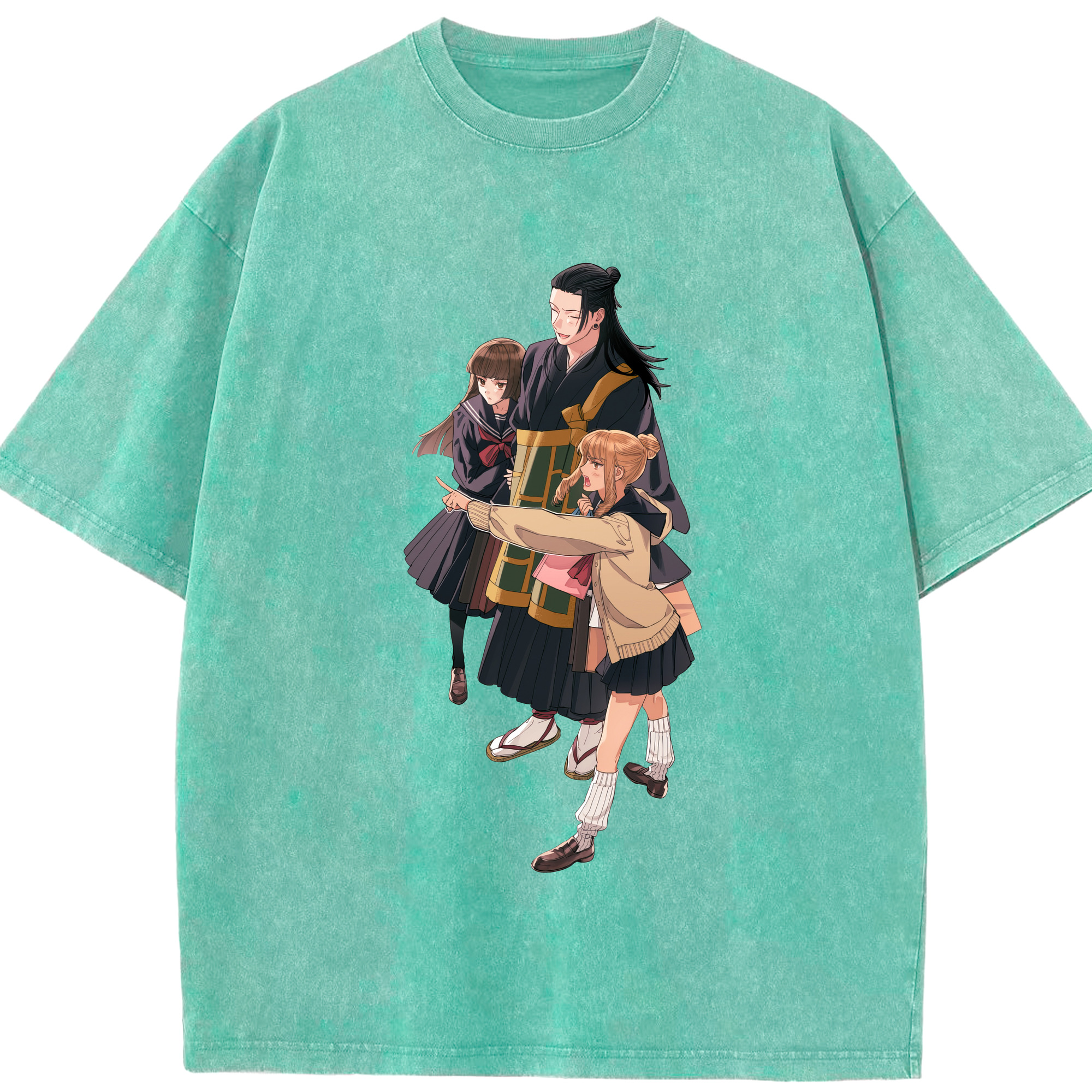 （画像用） 呪術廻戦 Jujutsu Kaisen 綿100% ヴィンテージ風 半袖Tシャツ（フロントプリント）